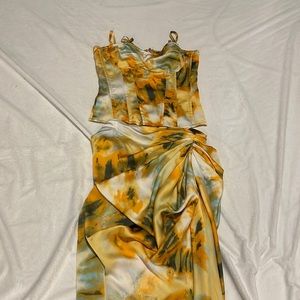 2 piece abstract skirt set
